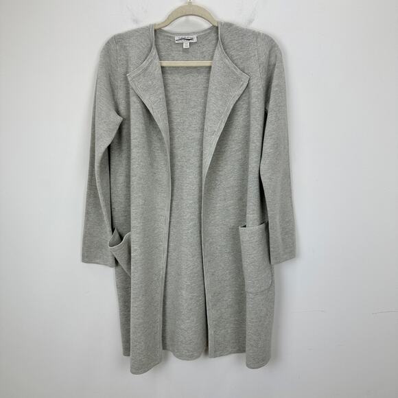 NEW J.Crew Juliette Collarless Sweater Blazer Pockets Long Gray Relaxed XXS - Picture 6 of 15